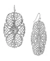 2028 Large Filigree Decorative Fishhook Earrings In Gray