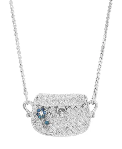 2028 Locket Purse Necklace In Blue