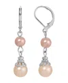 2028 Multi Color Imitation Pearl Leverback Earrings In Multi