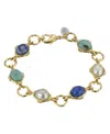2028 Multi Color Link Bracelet In Blue