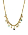 2028 Multi Genuine Stone Drop Necklace In Multi