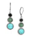 2028 Onyx Jade Turquoise Linear Earrings In Multi