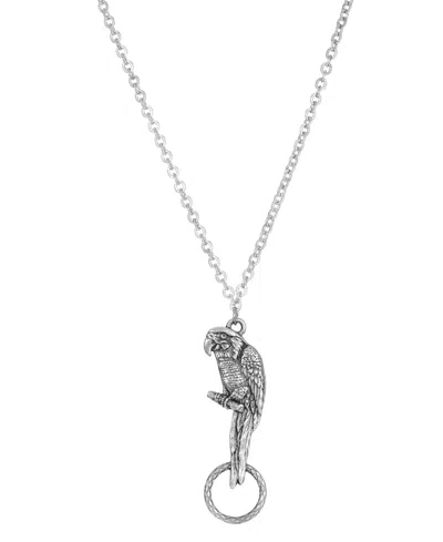 2028 Pewter Parrot Eyeglass Holder In Gray