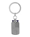 2028 Pewter Red White Blue Flag Key Fob In Multi