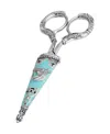 2028 Pewter Turquoise Horse Head Scissors In Turquoise