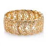 2028 Rose Gold Tone Half Circle Filigree Bracelet In Gold