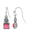 2028 Rose Wire Earrings In Pink