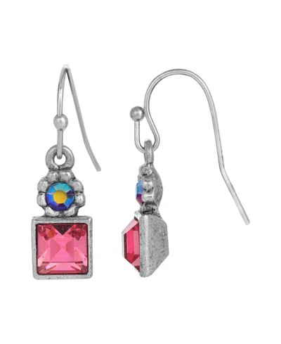 2028 Rose Wire Earrings In Pink
