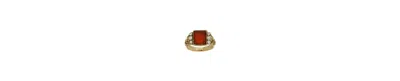 2028 Semi-precious Crystal Ring In Orange
