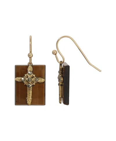 2028 Semi-precious Drop Earrings In Brown