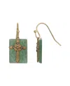 2028 Semi-precious Drop Earrings In Green