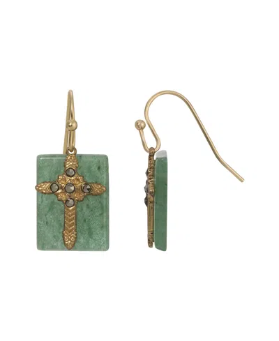 2028 Semi-precious Drop Earrings In Green