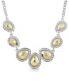 2028 Silver-tone And Gold-tone Teardrop Collar Necklace In Multi