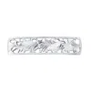 2028 Silver-tone Barrette With Leaf Motifs In Silver