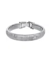 2028 Silver Tone Copra Stretch Clasp Bracelet In Silver