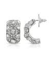 2028 Silver-tone Crystal Earrings In Clear