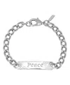 2028 Silver-tone Embossed Curb Link Bracelet In Gray