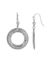 2028 Silver-tone Front Facing Hoop Earrings In Silver