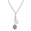 2028 Silver-tone Heart And Black Oval Cameo Charm Necklace 26" In Silver