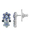 2028 Silver-tone Light Blue Earrings In Blue