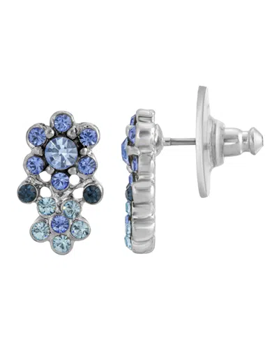 2028 Silver-tone Light Blue Earrings