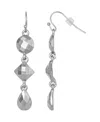 2028 Silver-tone Linear Drop Earring In Gray
