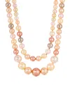 2028 Silver-tone Multi Color Imitation Pearl Necklace In Multi