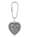 2028 Silver-tone Paw Bone Key Fob In Gray