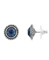 2028 Silver-tone Stud Earrings In Blue