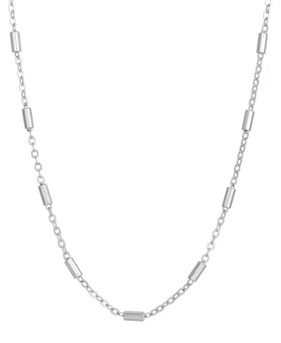 2028 Silver-tone Tube Shaped Designer Chain Necklace In Gray
