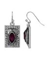 2028 Square Amethyst Drop Earrings In Purple