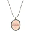 2028 Symbols Of Faith God Grant Me The Serenity Oval Pendant Necklace In Gray