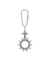 2028 Symbols Of Faith Rosary Prayer Ring Key Fob In Gray