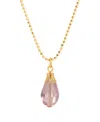 2028 Teardrop Bead Ball Chain Necklace In Pink