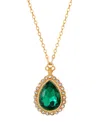 2028 Teardrop Necklace In Green