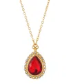 2028 Teardrop Necklace In Red