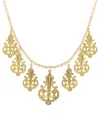 2028 Tone Filgree Drop Necklace In Gold-tone