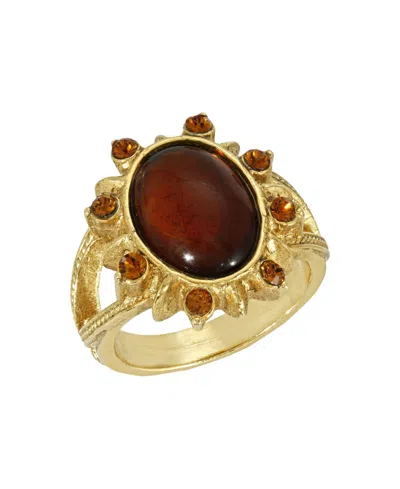 2028 Women's Topaz Oval Ring In Brown
