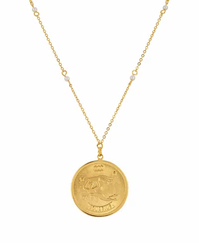 2028 Women's Aquarius Pendant Necklace In Yellow