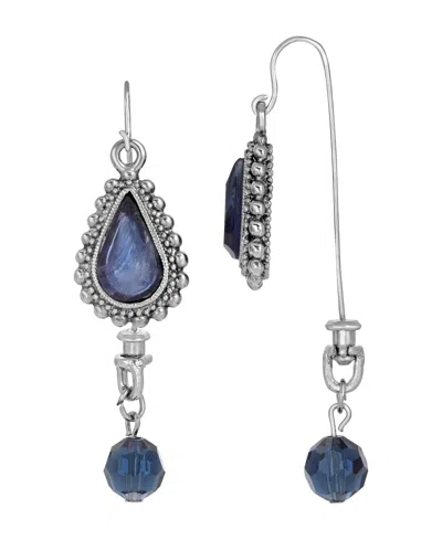 2028 Women's Blue Teardrop Earrings