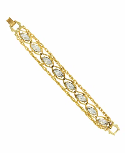 2028 Women's Crystal Chain Bracelet In Yellow