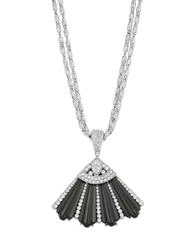 2028 Women's Fan Necklace In Black