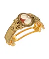 2028 Women's Gold-tone Carnelian Cameo Ponytail Holder In Orange