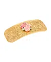 2028 Women's Gold-tone Large Porcelain Flower Hair Barrette In Pink