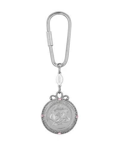 2028 Women's June Flower Of The Month Rose Key Fob In Purple