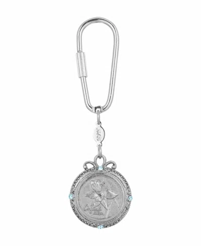 2028 Women's March Flower Of The Month Jonquil Key Fob In Blue