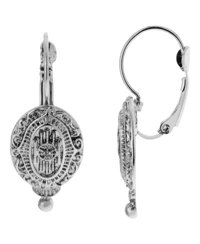 2028 Women's Oval Drop Earrings In Gray