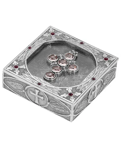 2028 Women's Pewter Cross Rosary Box In Purple