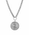 2028 Women's Round Gemini Pendant Necklace In Silver-tone