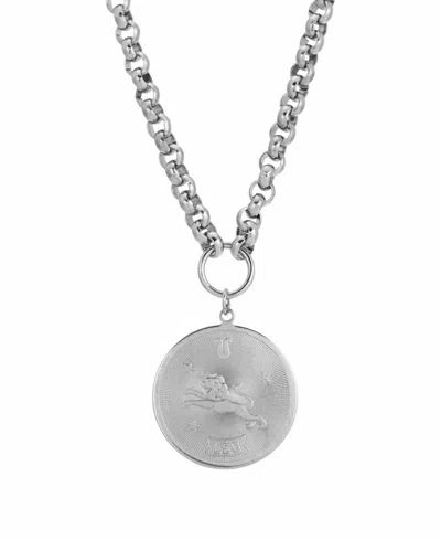 2028 Women's Round Leo Pendant Necklace In Silver-tone